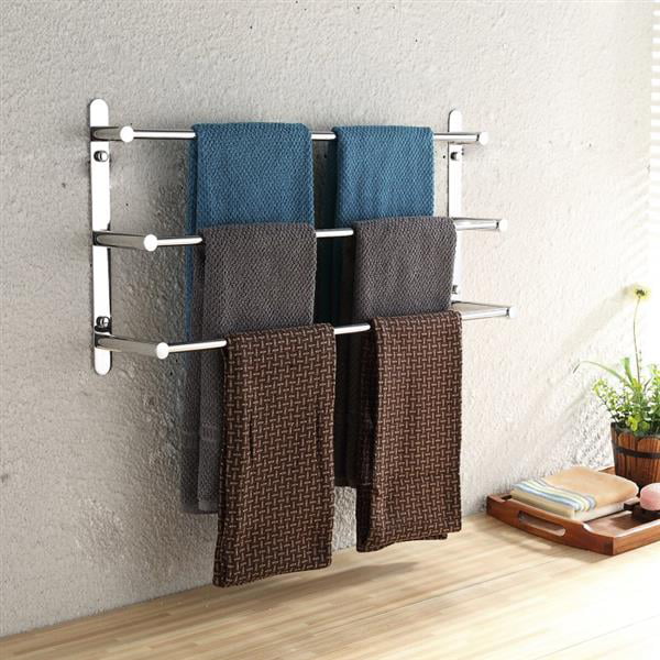 Chrome 380mm Wall Hanger Clothes Coat Towel Rack Holder Bathroom Door Decor